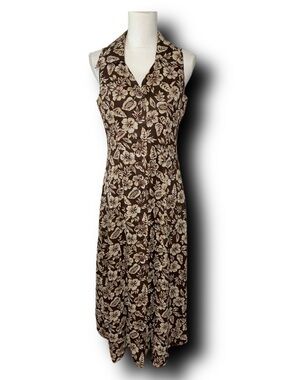 90s Y2K Coldwater Creek Sleeveless Button-Down Midi Dress Practical Magic Vibes